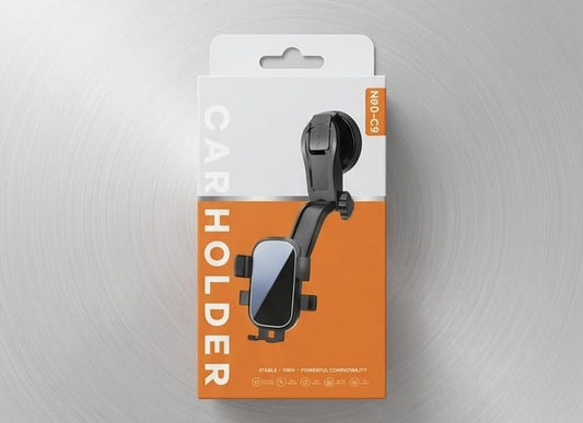 Universal Dashboard & Windshield Suction Cup Car Phone Holder – 360° Adjustable Mobile Mount for GPS Navigation
